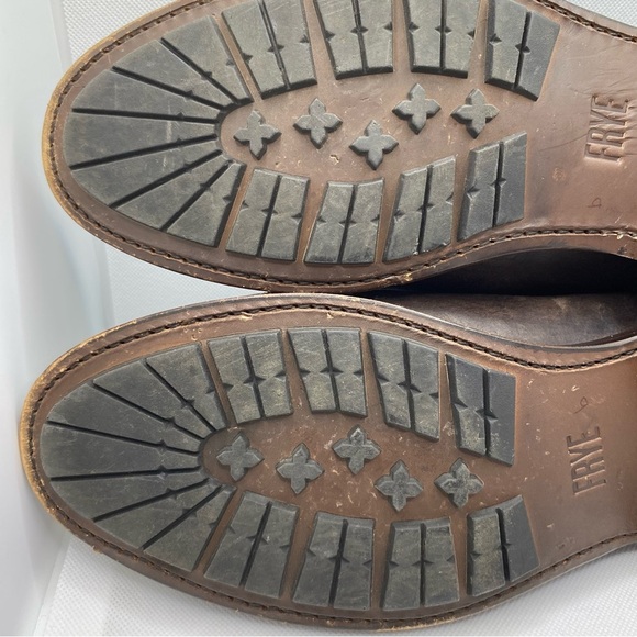 Frye Bowery Bal Cap Toe Lace Up Oxfords Shoes Brown Red 3480533 Dress Leather - Picture 14 of 14